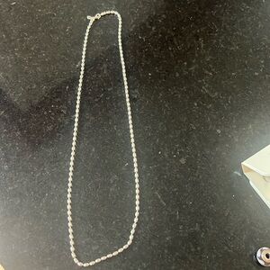 PANDORA STERLING SILVER OVAL BEADED NECKLACE